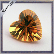 Precio competitivo Golden Yellow Heart forma de piedra